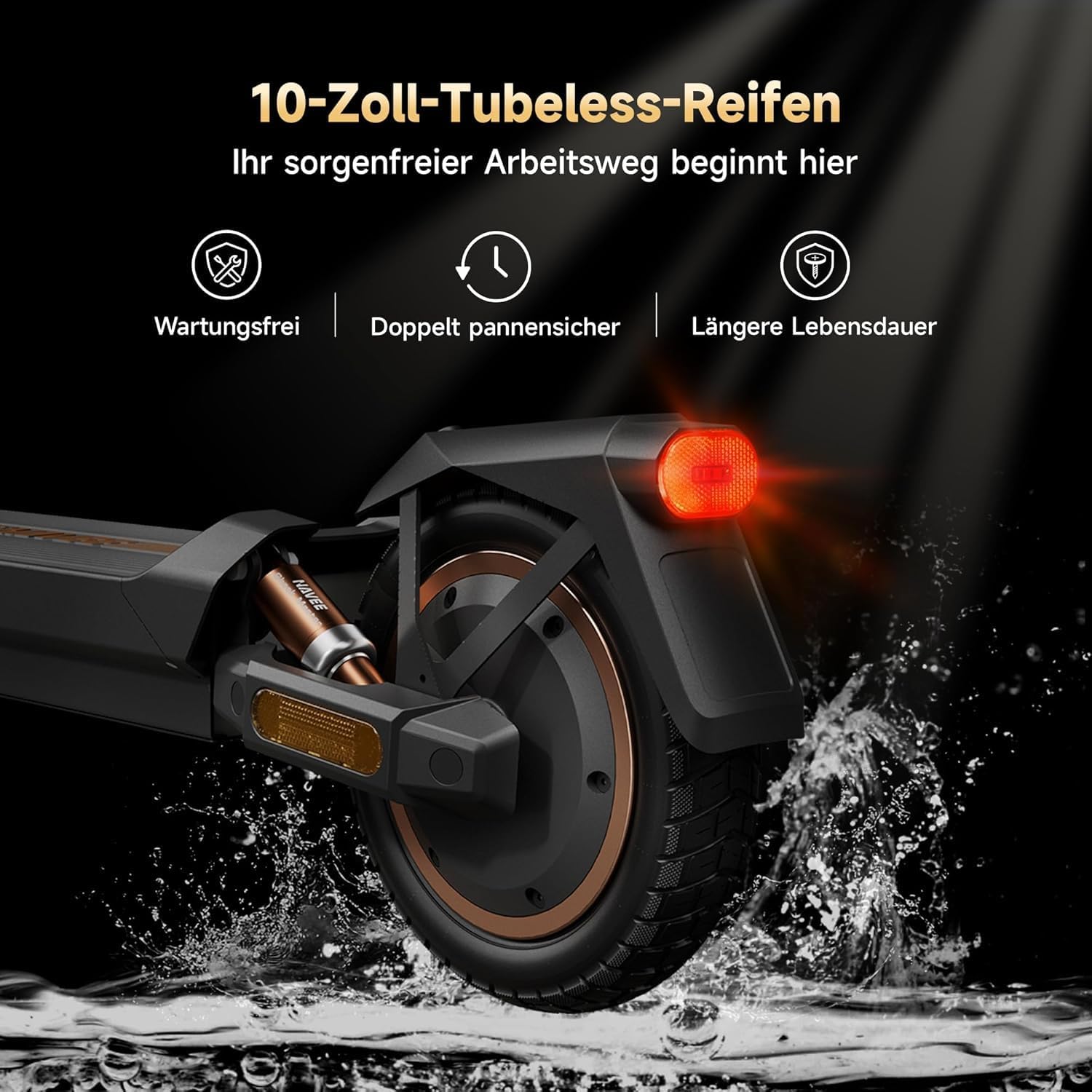 NAVEE ST3,GT3,ST5,GT5,UT5,XT5,N65I,K100 Serie E-Scooter 16 km-110 km Reichweite,Steigungen 18%-28% – Bild 8