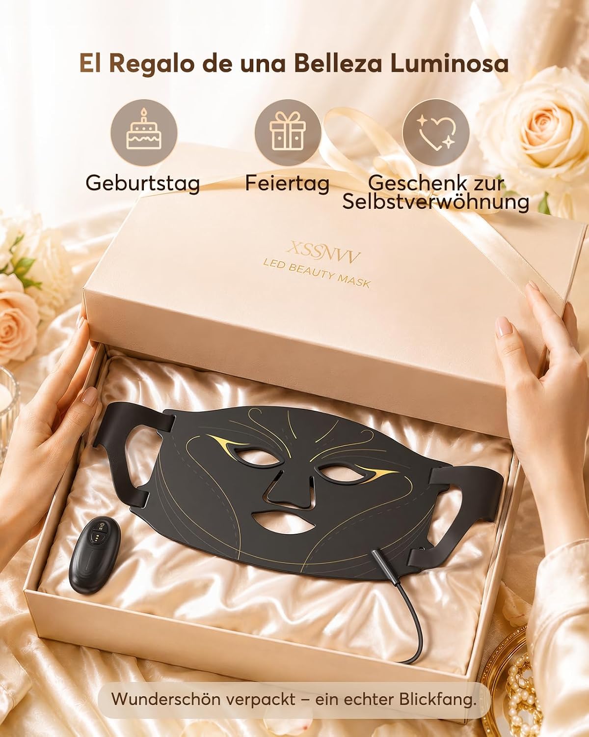 LED Maske Gesicht mit 4 Modi für Anti-Aging, Hautklärung – Bild 11