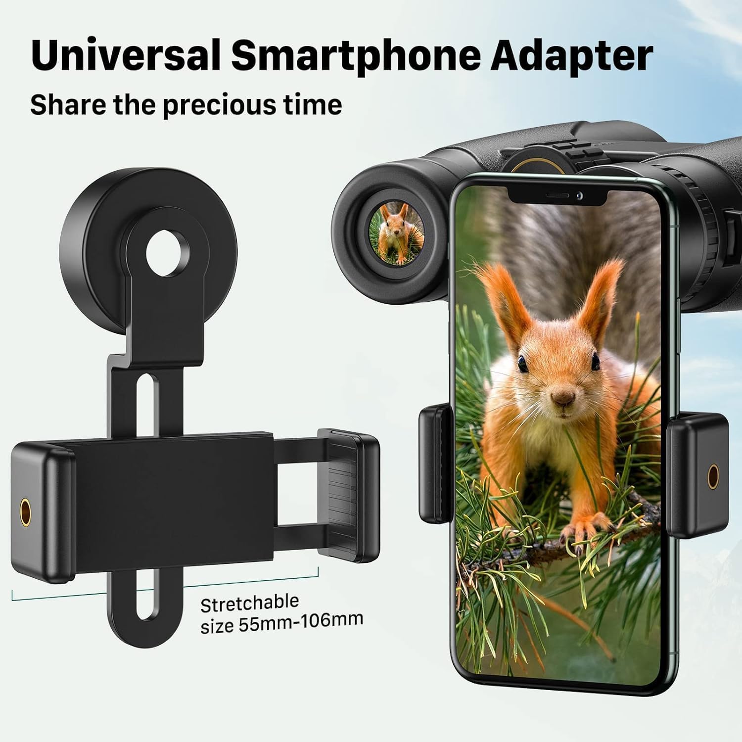 Kylietech Fernglas 12x42 HD Kompakte Ferngläser wasserdicht für Vogelbeobachtung, Jagd, Wandern, Sightseeing, FMC-Linse Feldstecher inkl. Tragetasche, Tragegurt und Smartphone-Adapter – Bild 5