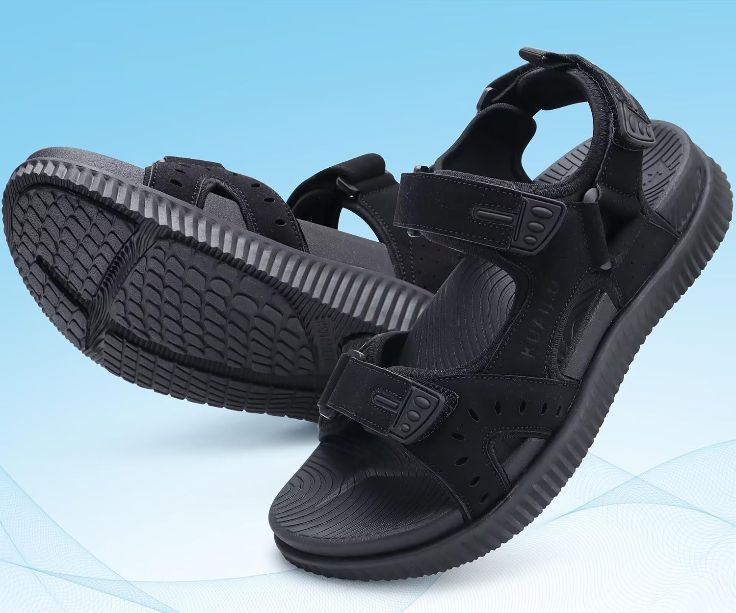KuaiLu Herren Wandersandalen mit Orthopädische Arch Support Fußbett – Bild 7