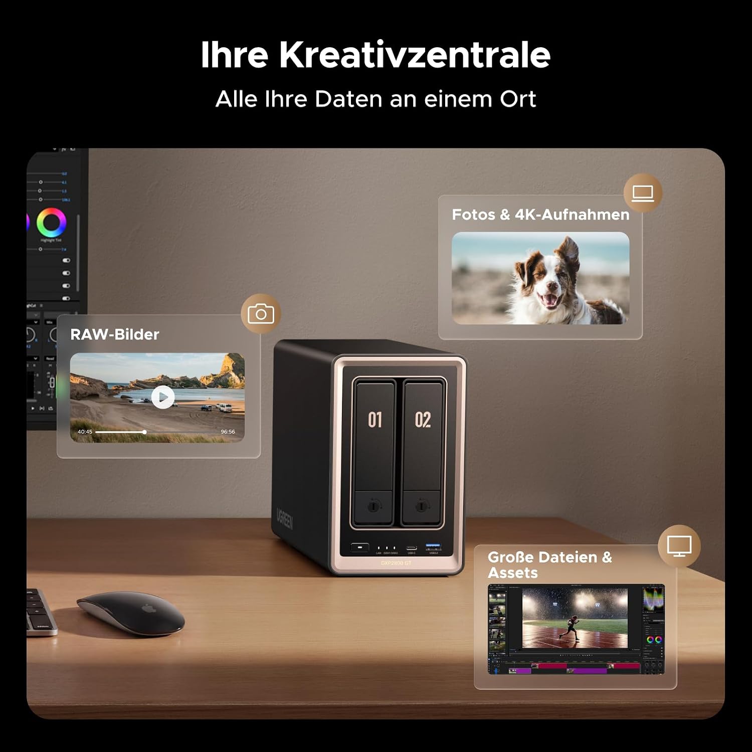 UGREEN NASync DXP2800 GT 2 Bay NAS für Smart Home und Creator (ohne HDD) – Bild 5