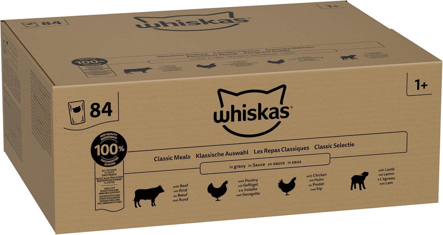 WHISKAS Nassfutter in Sauce für Katzen 84 x 85g Klassische Auswahl – Bild 2