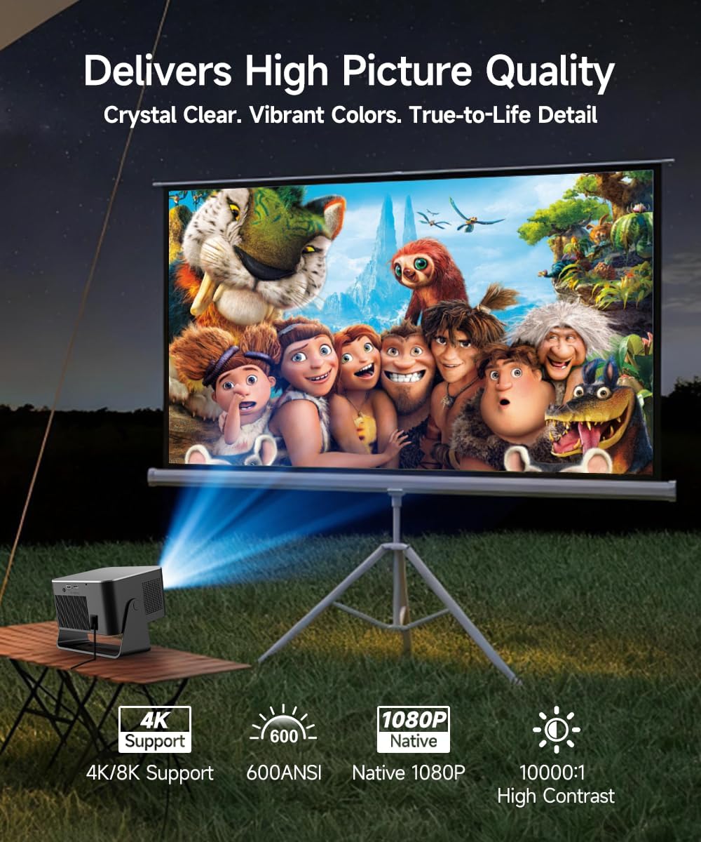 Magcubic Mini Beamer 4K/8K Unterstützt - Native 1080P Projektor Tragbarer – Bild 6