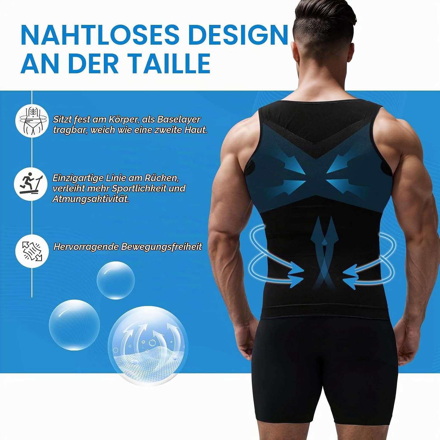 MEETWEE Tank Top Herren, Sportshirt Ärmellos Achselshirts Muskelshirt Unterhemd Funktionsshirt Tankshirt für Training Fitness Bodybuilding – Bild 4