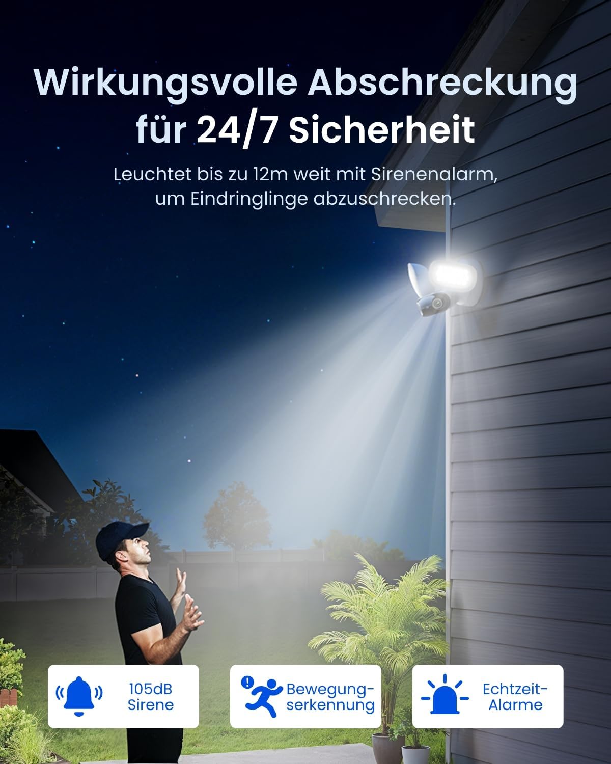 Reolink 4K 8MP Wi-Fi 6 Überwachungskamera Aussen mit 3000 Lumen Flutlicht – Bild 5