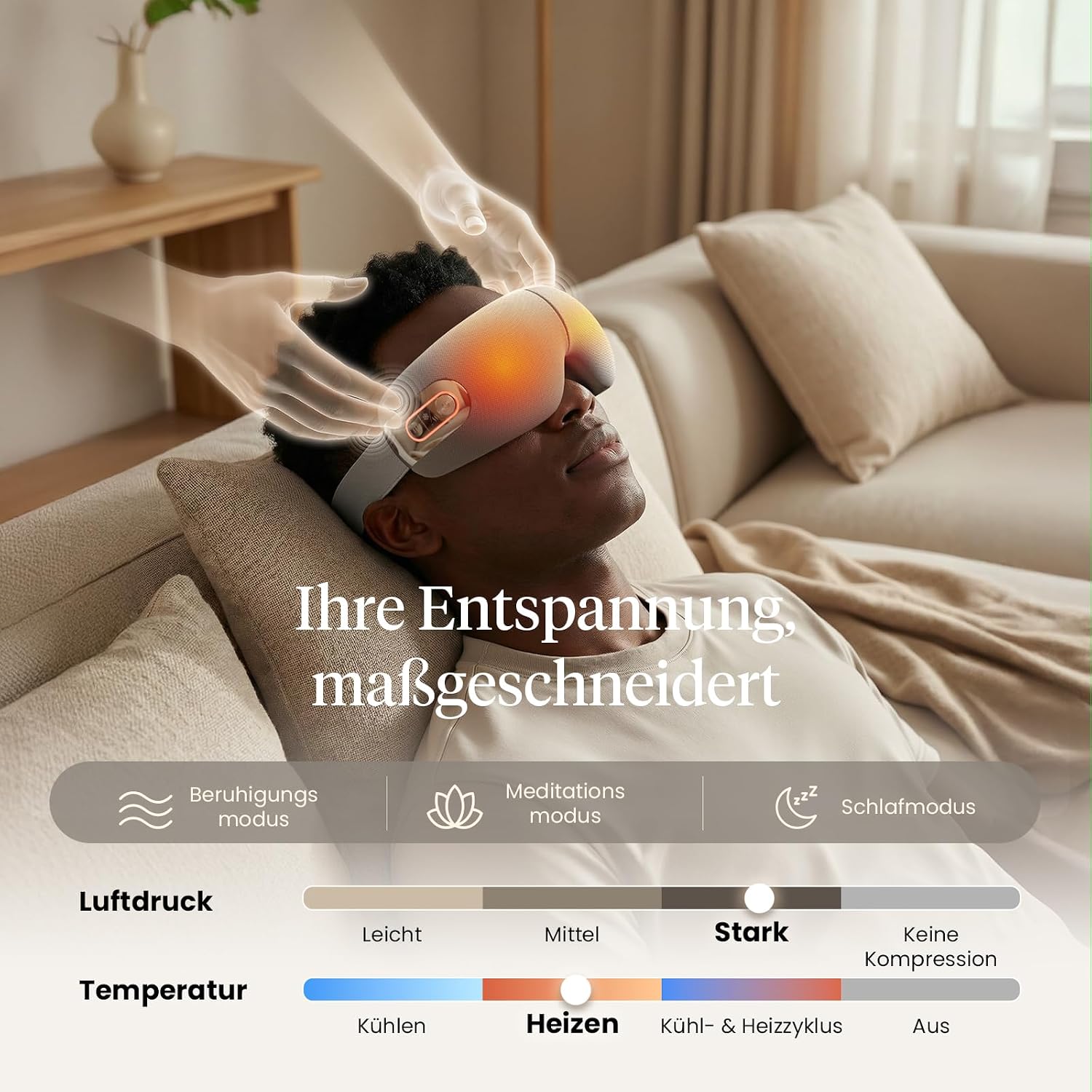 BOB AND BRAD EYEFLOW Augenmassagegerät mit Wärme&Kälte, Ideal als Geschenk – Bild 5