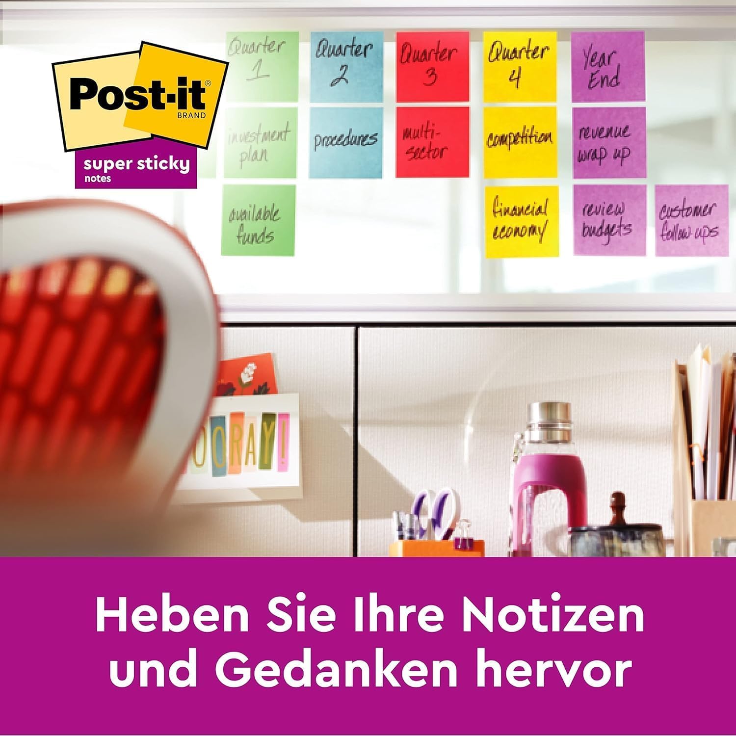 Post-it Super Sticky Notes, 6 Blöcke (540 Blatt), 76 mm x 76 mm – Bild 5