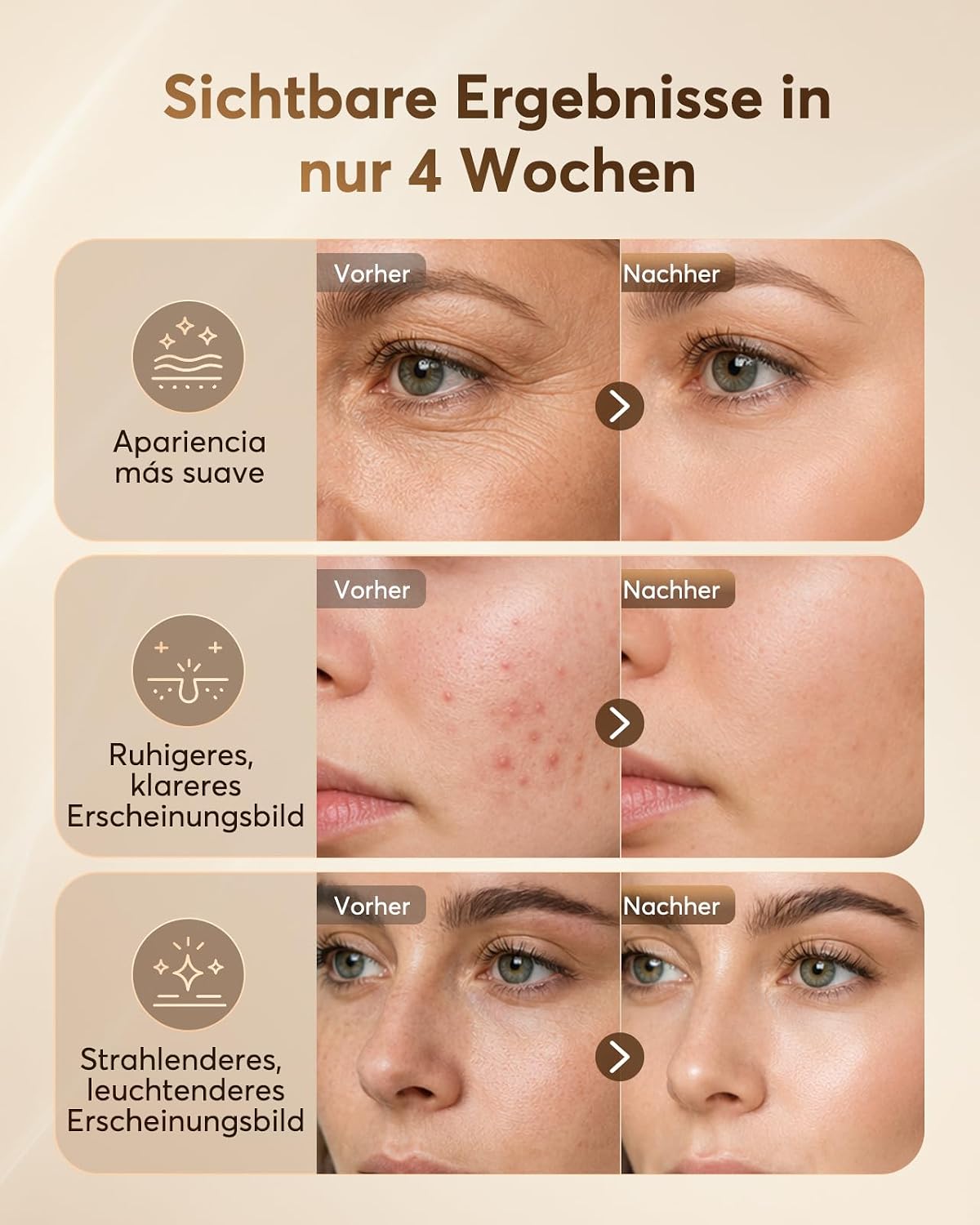 LED Maske Gesicht mit 4 Modi für Anti-Aging, Hautklärung – Bild 3