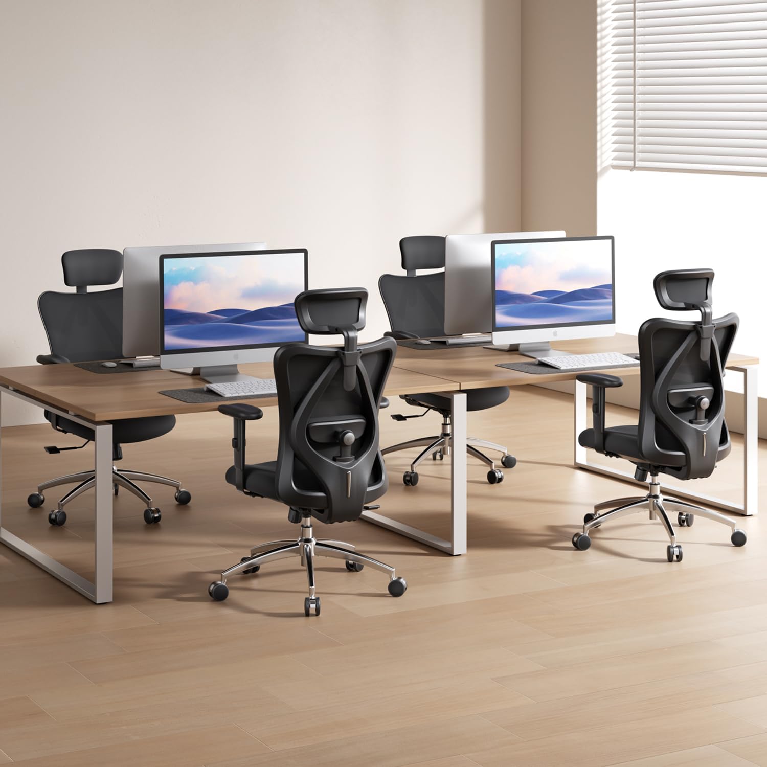 SIHOO Bürostuhl Ergonomisch,Verstellbarer Lordosenstütze Schreibtischstuhl – Bild 11