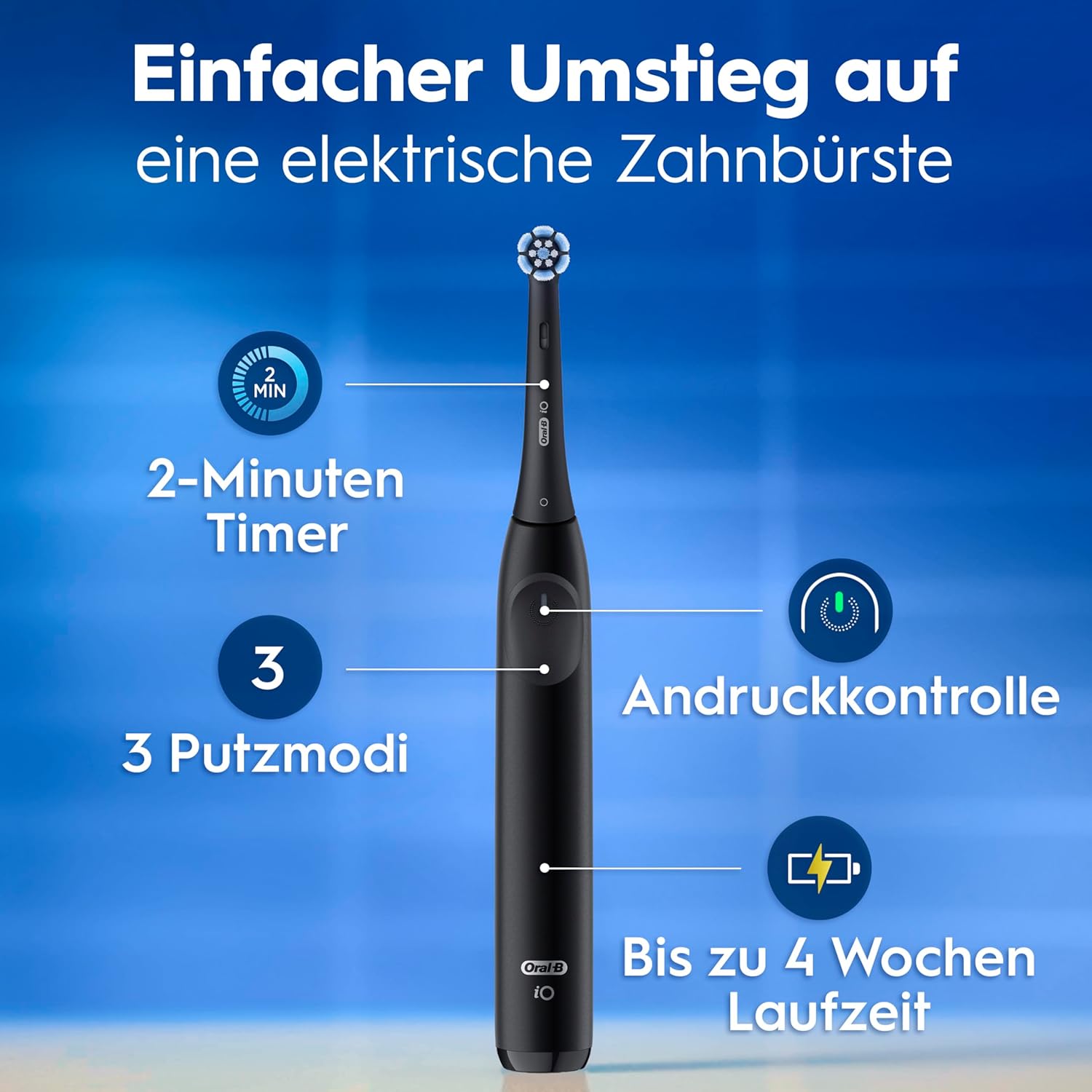 Oral-B iO Series 2 Elektrische Zahnbürste, Schwarz – Bild 5
