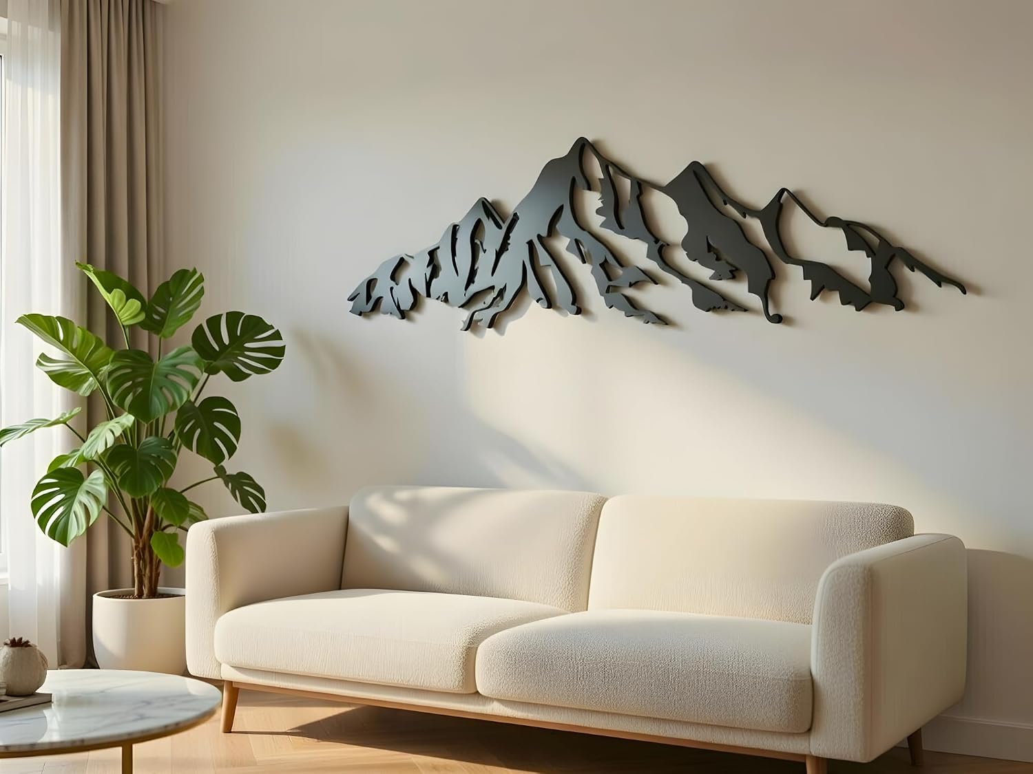 VAILLA Wand Deko Berge Holz 3D – Wandbild Schlafzimmer Wohnzimmer Büro Flur – Bild 8