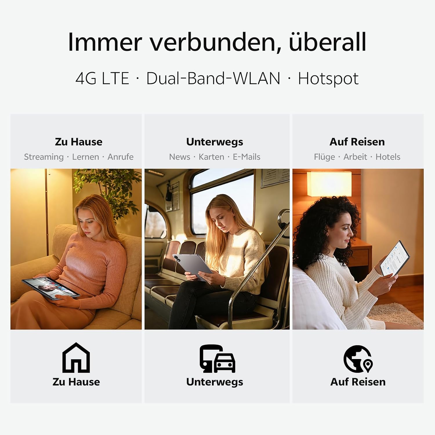 SVITOO Tablet 13 Zoll, Android 16, 4G LTE mit SIM-Slot, 8 GB RAM + 32 GB Erweiterung, 128 GB Speicher, 2K-Display 2240 x 1600, 90 Hz, 11000 mAh, Widevine L1 – Bild 5