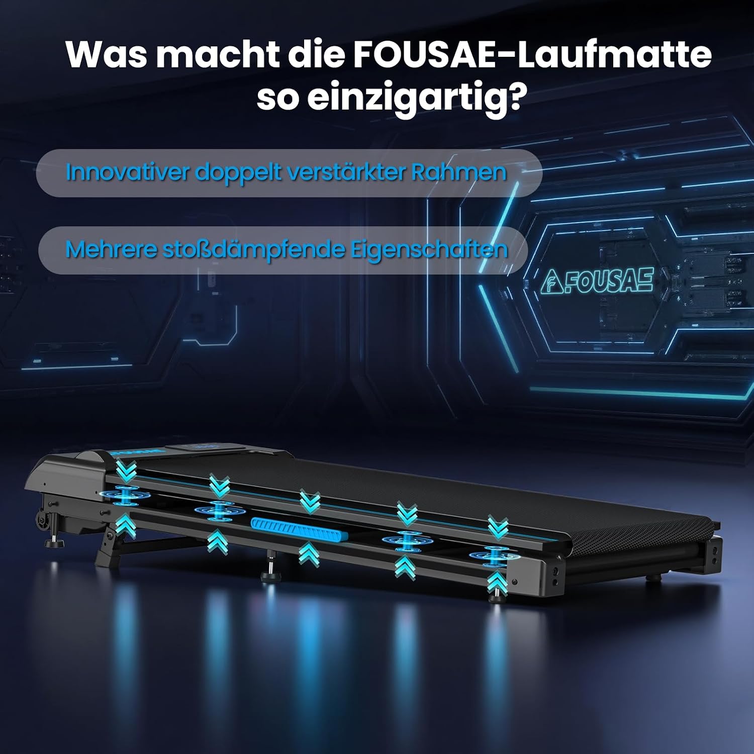 Walking Pad, 12 HIIT Programes Laufband für Zuhause mit 9% Steigung – Bild 2
