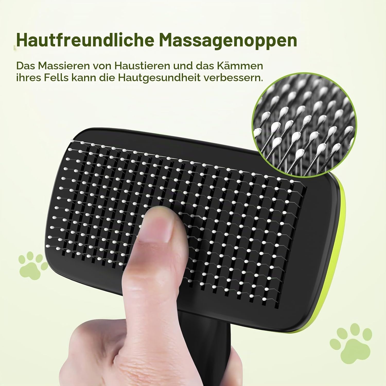 pecute Hundebürste Katzenbürste Haustierbürste, Selbstreinigende Zupfbürste – Bild 3