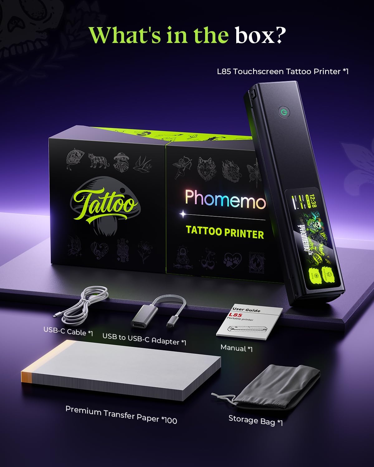 Phomemo L85 Tattoo Stencil Drucker mit 5-Zoll Touchscreen Professioneller – Bild 9