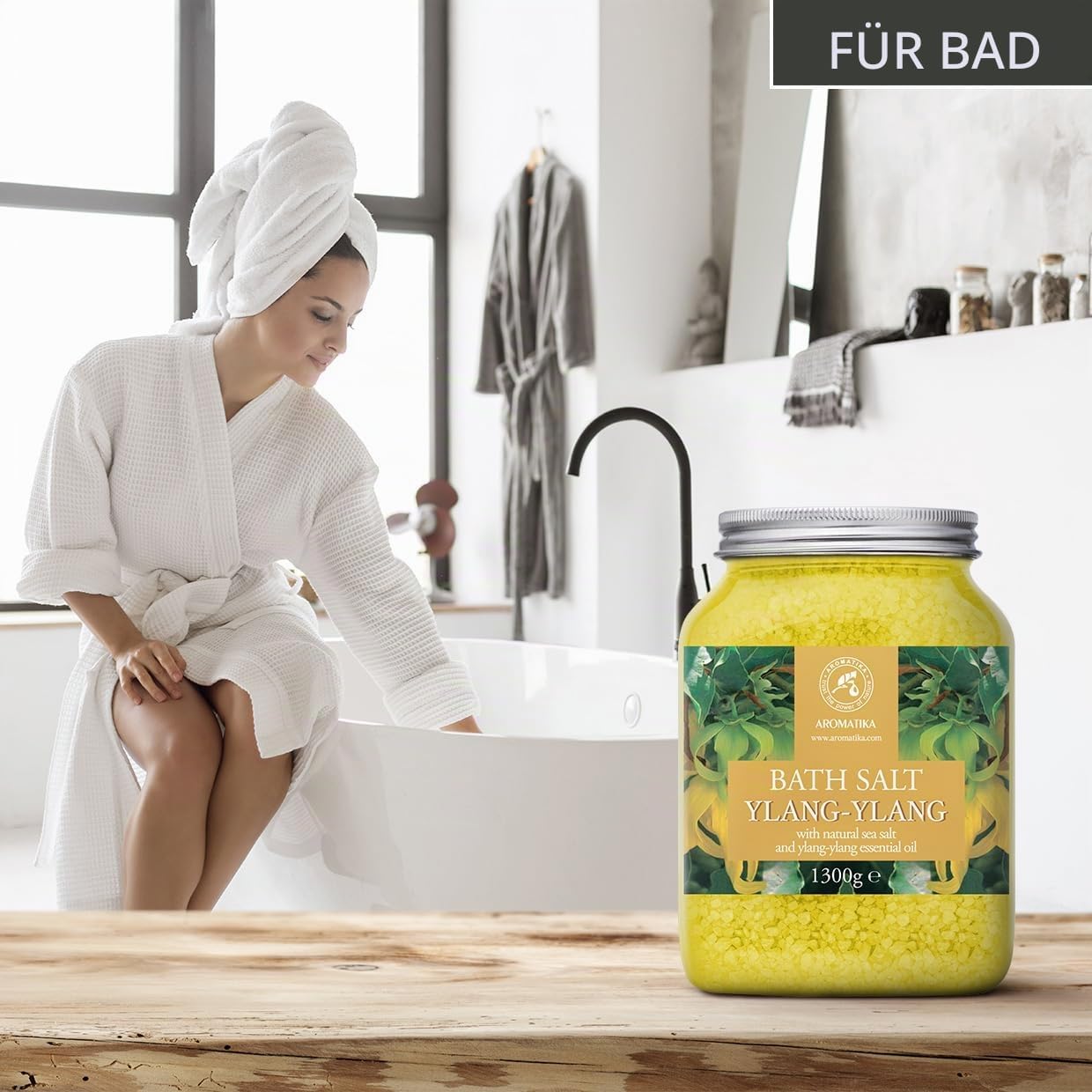 Badesalz Ylang Ylang 1300 g - Meersalz mit ätherischen Ylang Ylang Öl – Bild 5