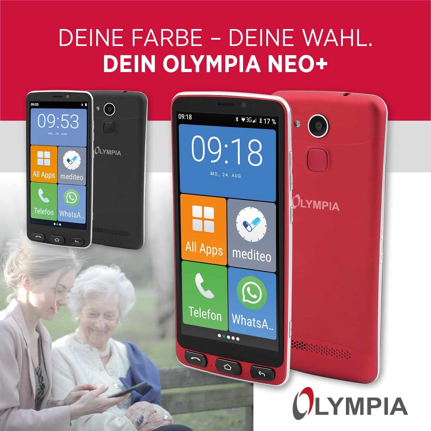 Olympia NEO+ schwarz Seniorenhandy | Senioren Smartphone mit großem Display – Bild 8