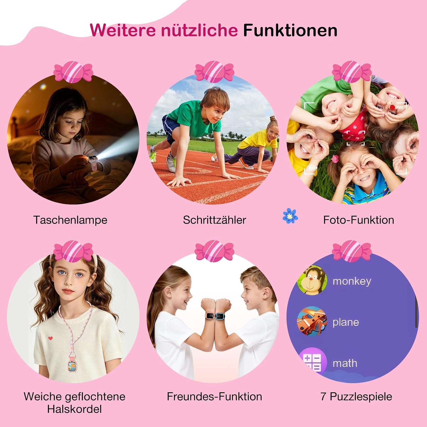 4G Smartwatch Kinder mit GPS und Telefon, SOS-Taste, Schulmodus – Bild 9