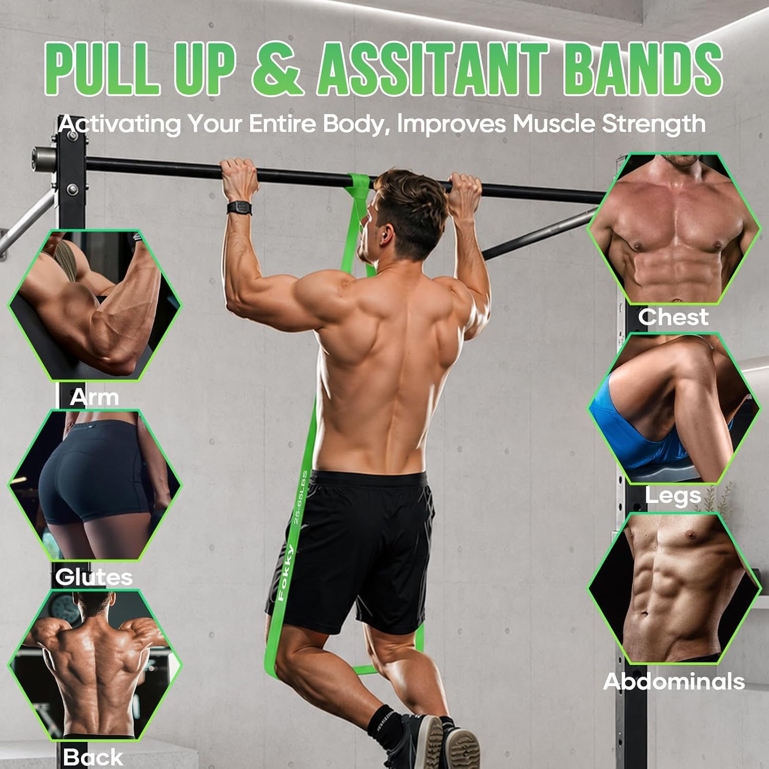 Fokky Fitnessbänder Resistance Bands Set, 4 Stufen Widerstandsbänder – Bild 3