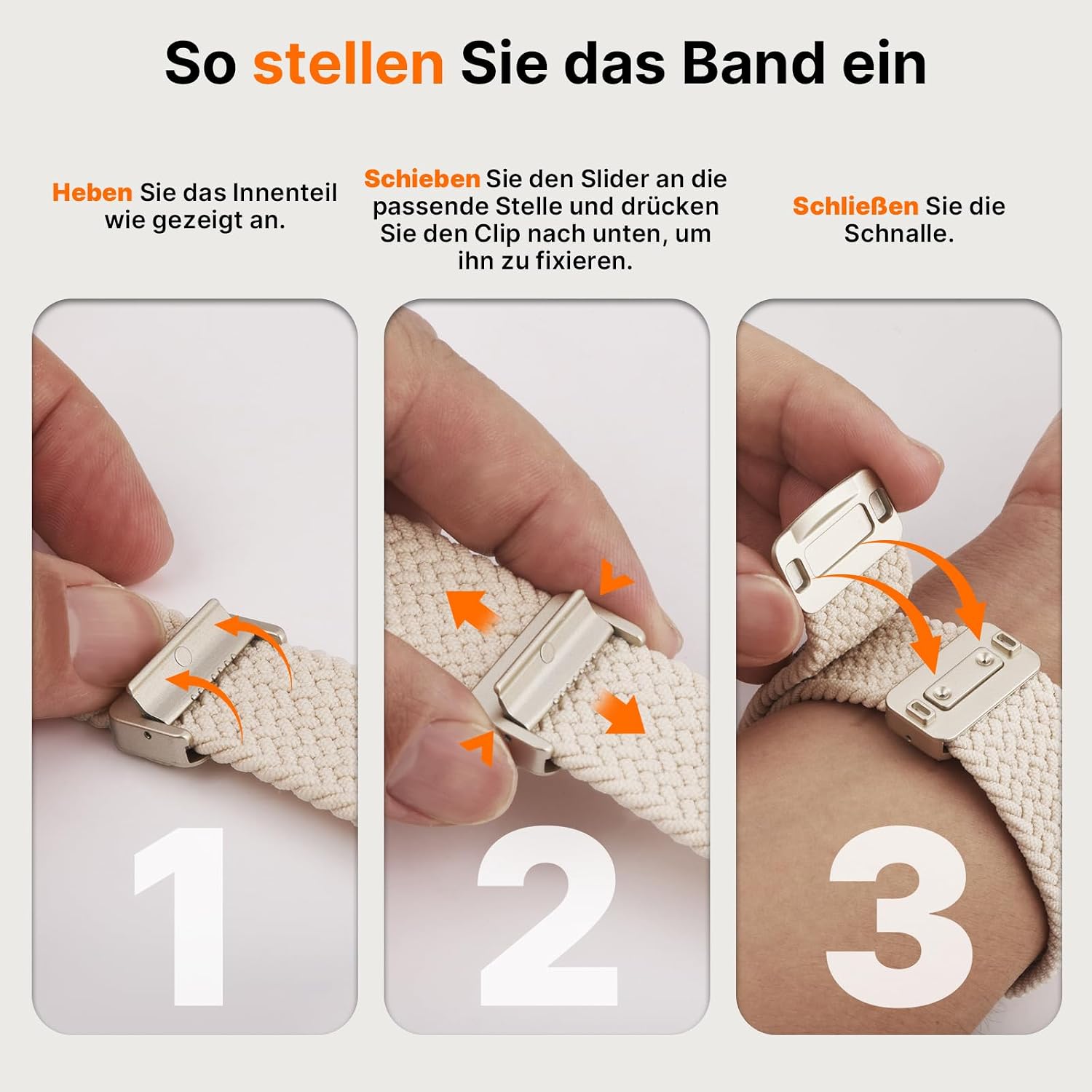 Uhrenarmband 20mm Nylon für Garmin Vivoactive 6/5/3/Venu 2 Plus/Sq – Bild 6