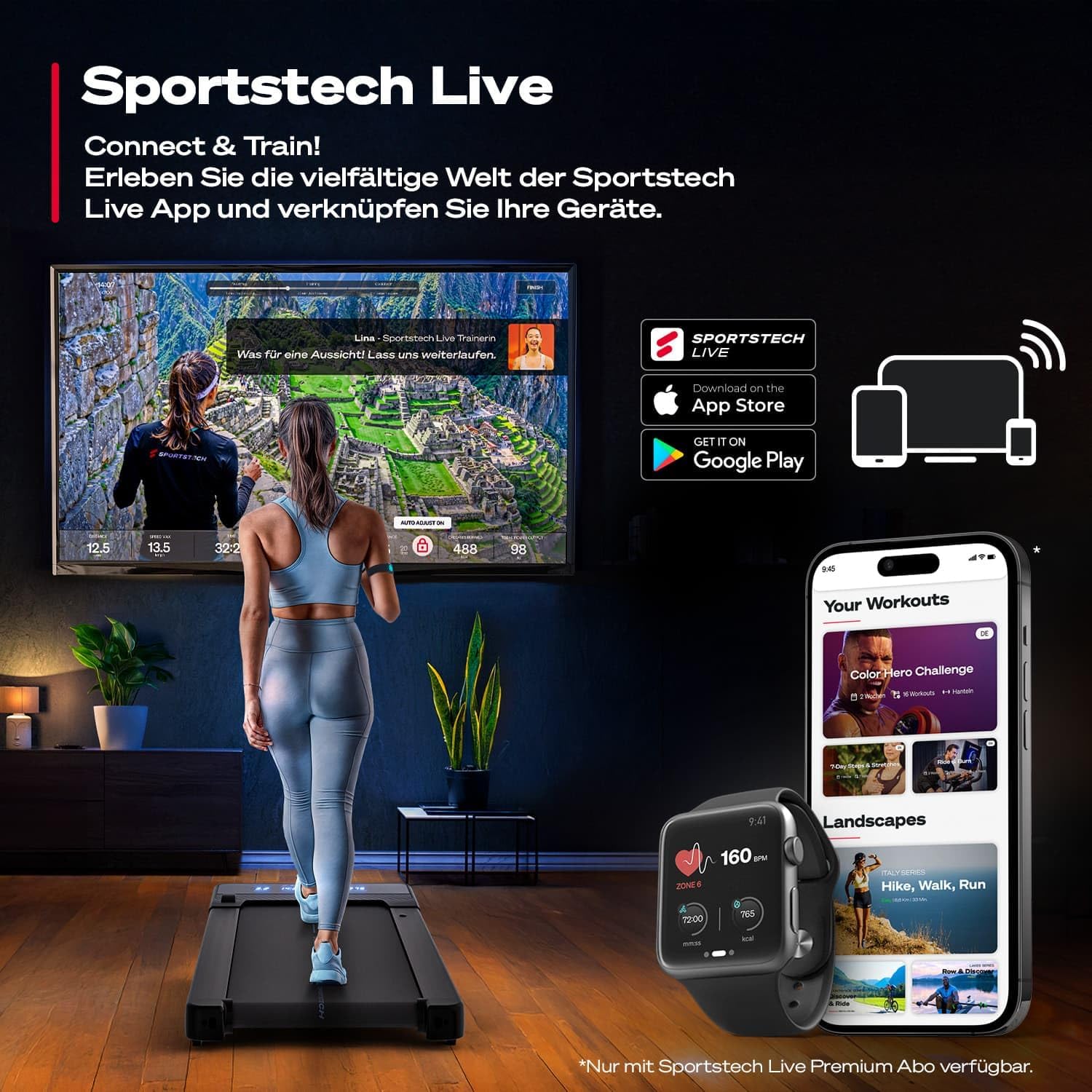Sportstech, Walking Pad klappbar für Homeoffice + 180 kg belastbar sPad – Bild 9