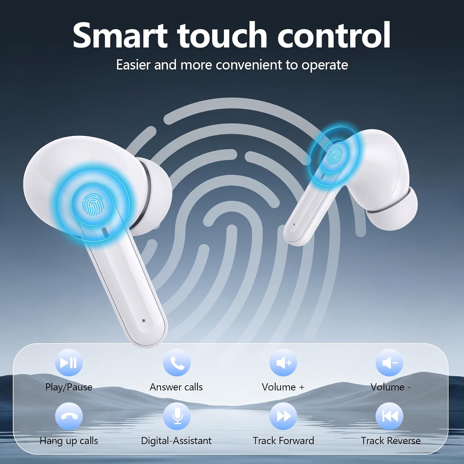Bluetooth Kopfhörer, 2026 Kopfhörer Kabellos Bluetooth 5.3 HiFi Stereo, 72 Std Spielzeit In Ear Kopfhörer mit ENC Noise Cancelling Mics, IP7 Wasserdicht Kabellose Kopfhörer mit LED-Anzeige, USB-C – Bild 9