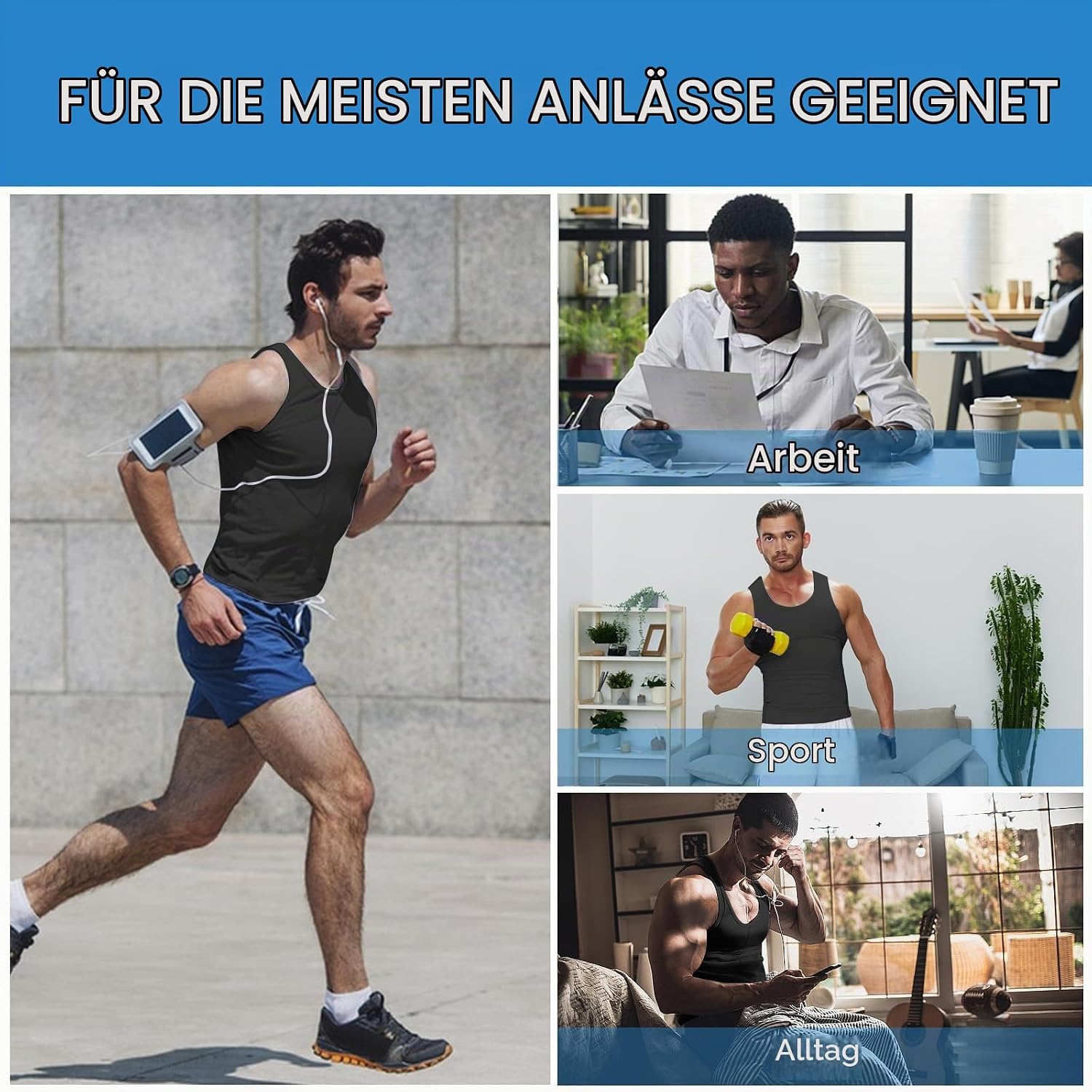 MEETWEE Tank Top Herren, Sportshirt Ärmellos Achselshirts Muskelshirt Unterhemd Funktionsshirt Tankshirt für Training Fitness Bodybuilding – Bild 6