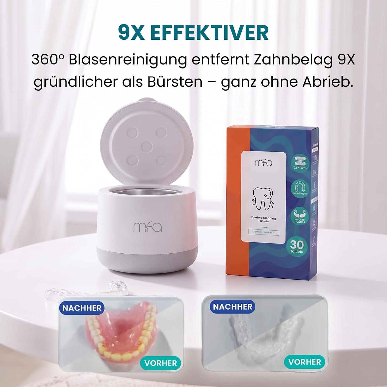 mfa Ultraschallreinigungsgerät für Zahnprothesen | Dental Cleaner – Bild 3