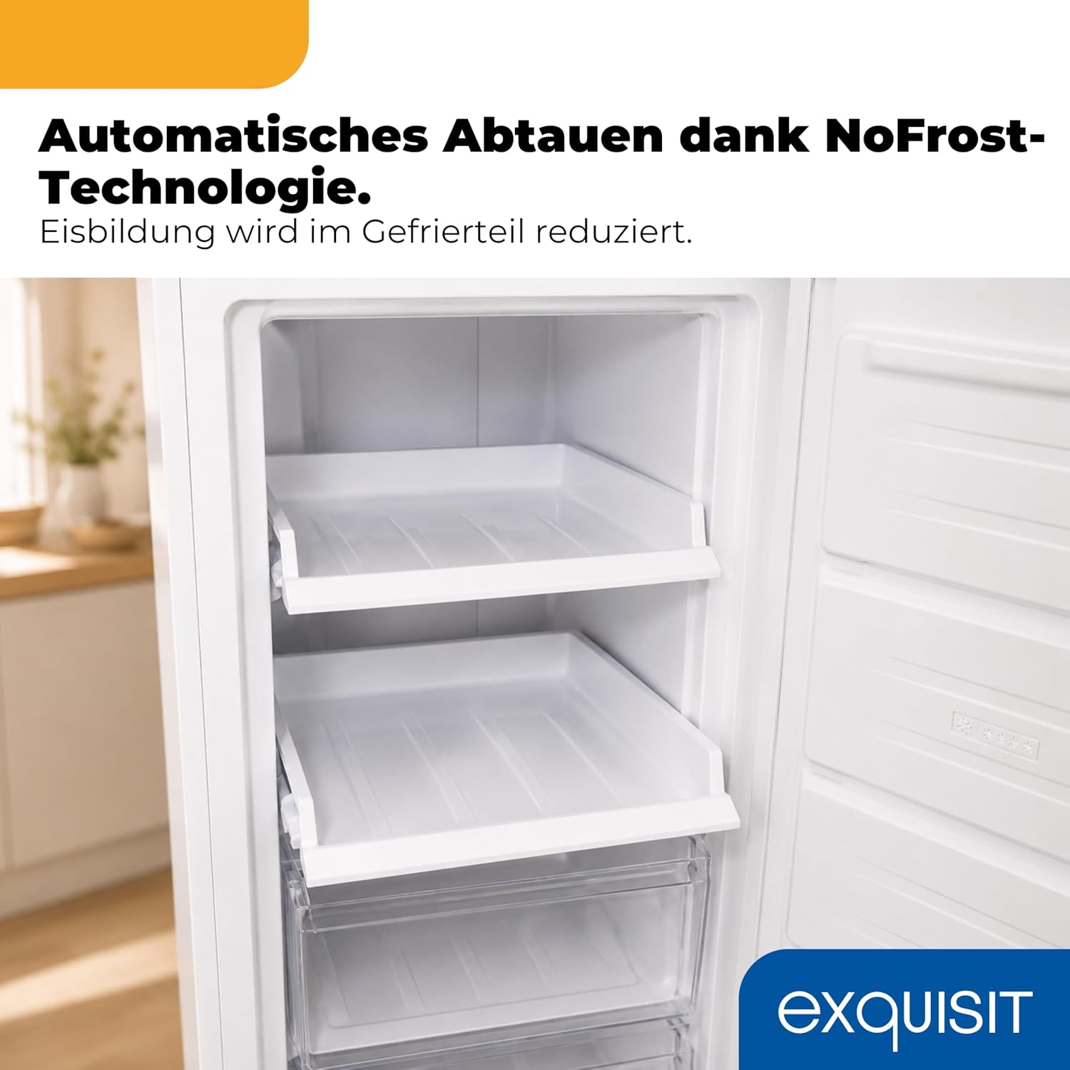 Exquisit GS5231-NF-H-040C Gefrierschrank - 161 l - NoFrost - Weiss – Bild 8