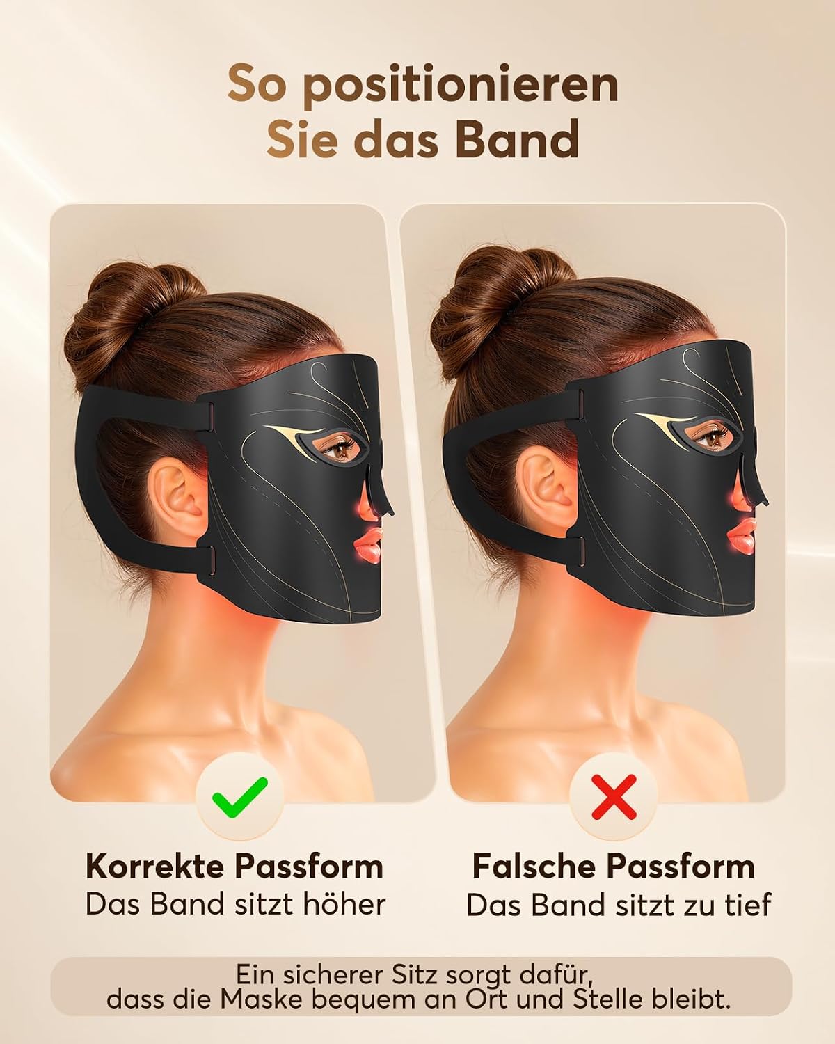 LED Maske Gesicht mit 4 Modi für Anti-Aging, Hautklärung – Bild 6