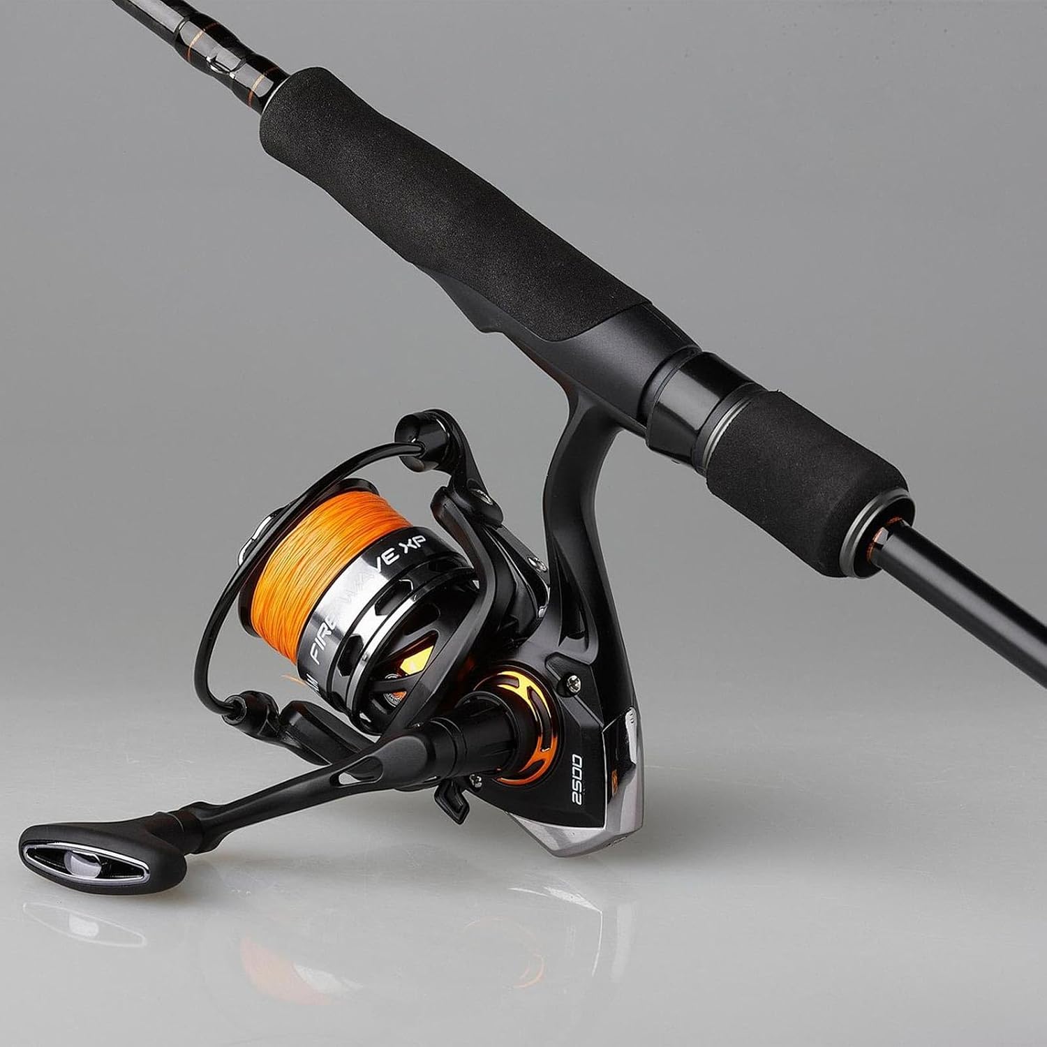 DAM Fire Wave XP Spinning Combo, Süßwasserangler Angelrute Rolle Hecht Barsch Zander mehr, Starkes Leichtgewicht Vielseitig, Schwarz, 2.13m schnelle Rute, 2500er Rolle – Bild 3