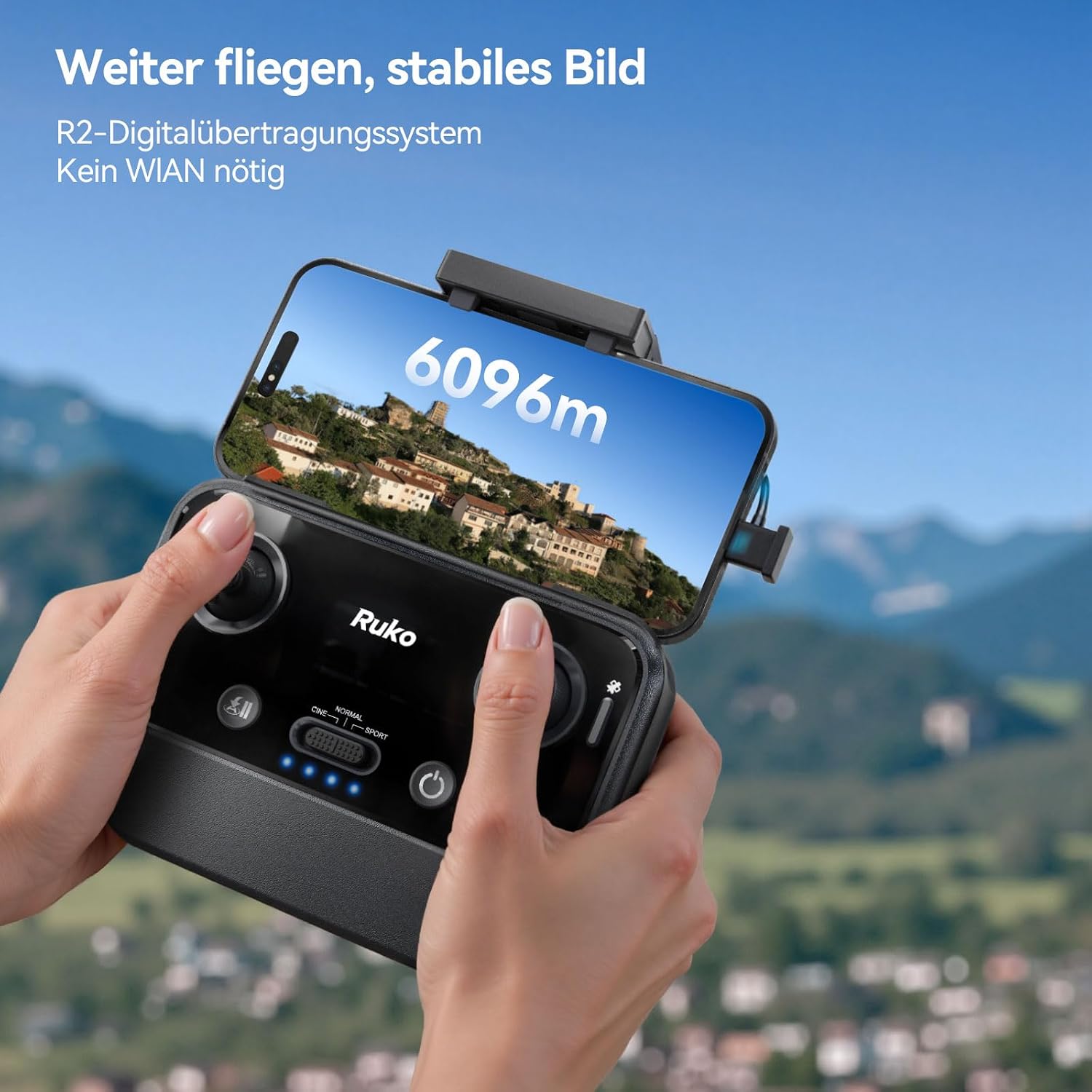 Ruko U11MINI 4K Drohne mit Kamera Professionelle, leicht, 8K-Fotos, Schwarz – Bild 6