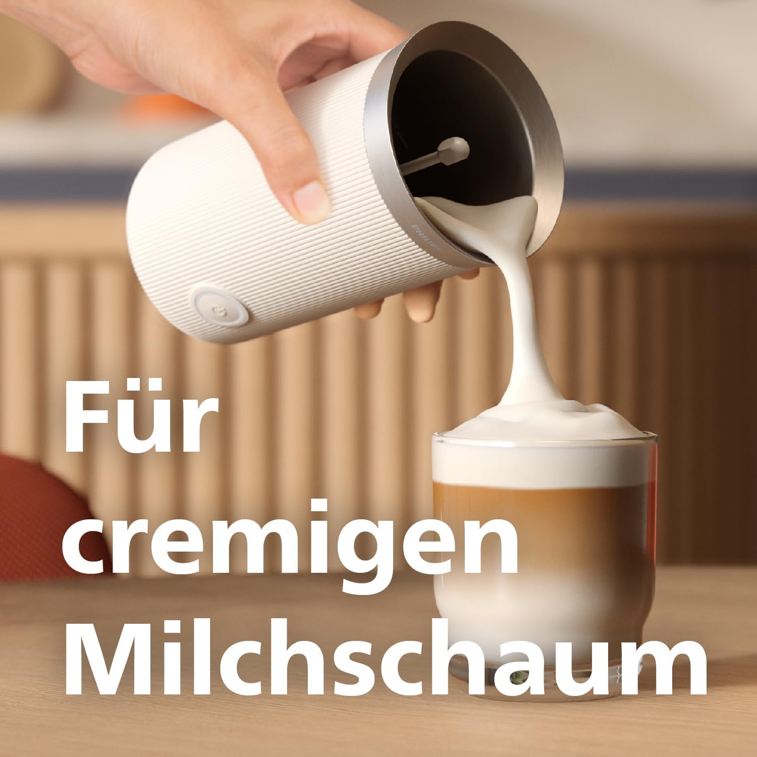PHILIPS Baristina Espressomaschine mit Milchaufschäumer, Weiß, 16 Bar – Bild 4