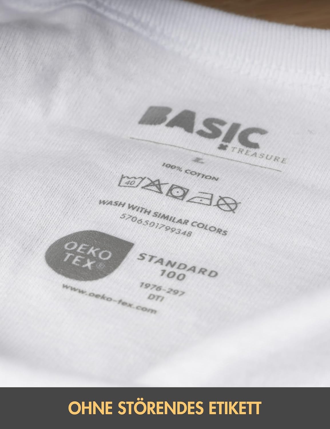 Basic Treasure 5er Pack Unterhemd Herren 100% Baumwolle, Tank Top – Bild 4