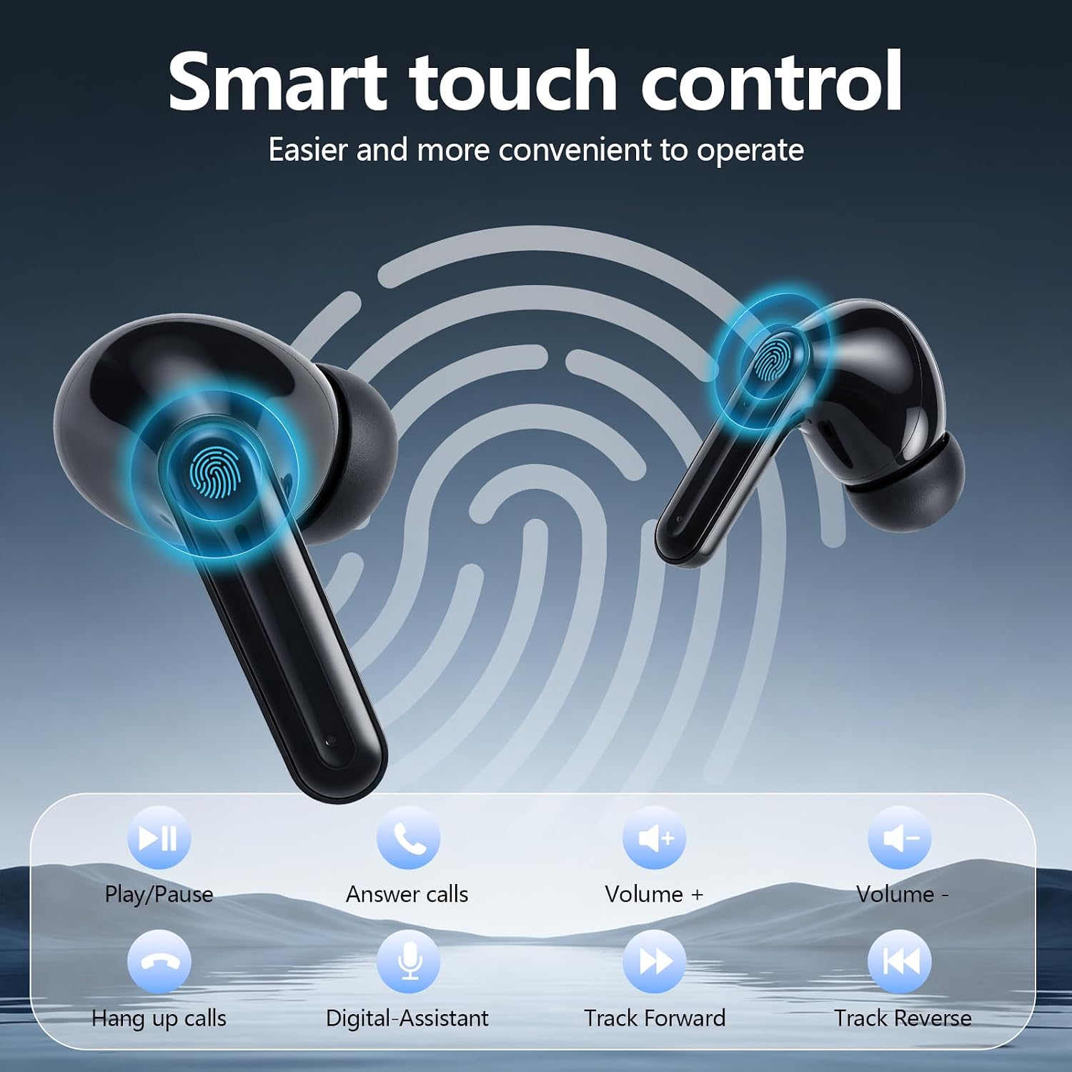 Bluetooth Kopfhörer, Kopfhörer Kabellos Bluetooth 5.3 In Ear Kopfhörer mit 4 ENC Noise Cancelling Mic, 72H Spielzeit Kabellose Kopfhörer Tiefer Bass Wireless Earbuds, IP7 Wasserdicht Ohrhörer – Bild 9