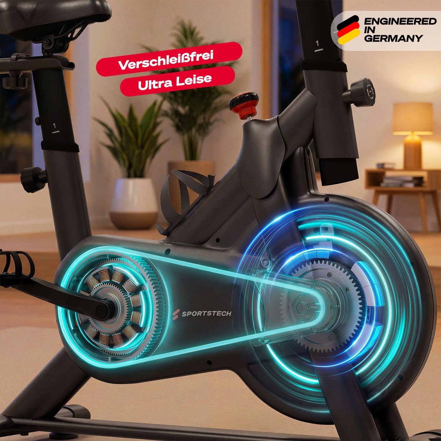 Sportstech, Heimtrainer Fahrrad Ergometer mit App & Pulsmessung SX175 – Bild 2