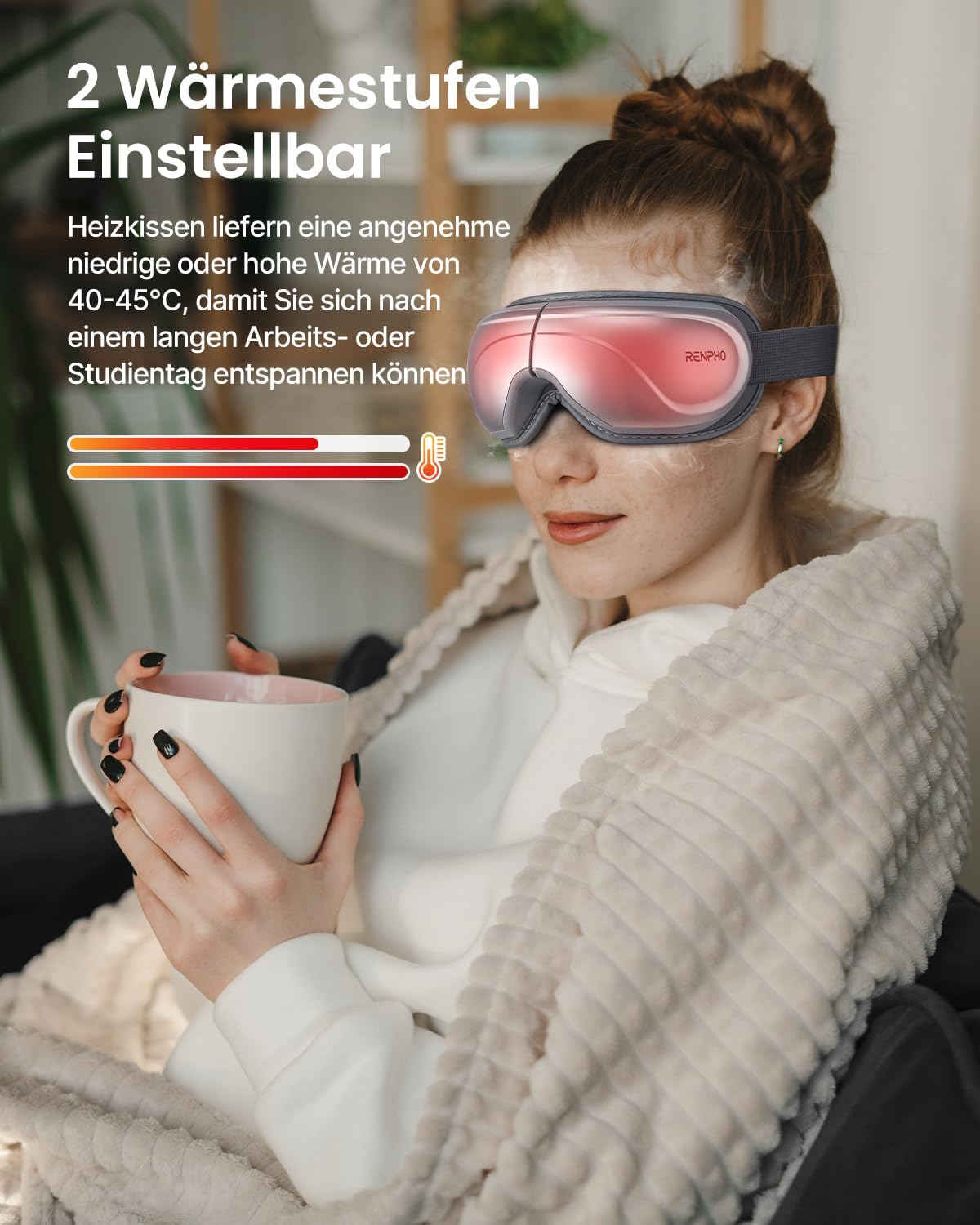 RENPHO Augenmassagegerät mit Wärme & Kompression, Ideales Wellness Geschenk – Bild 2