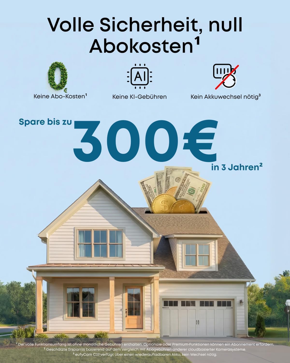 eufyCam C37 mit homebase 3, Überwachungskamera Außen, Farbnachtsicht, Solar – Bild 4