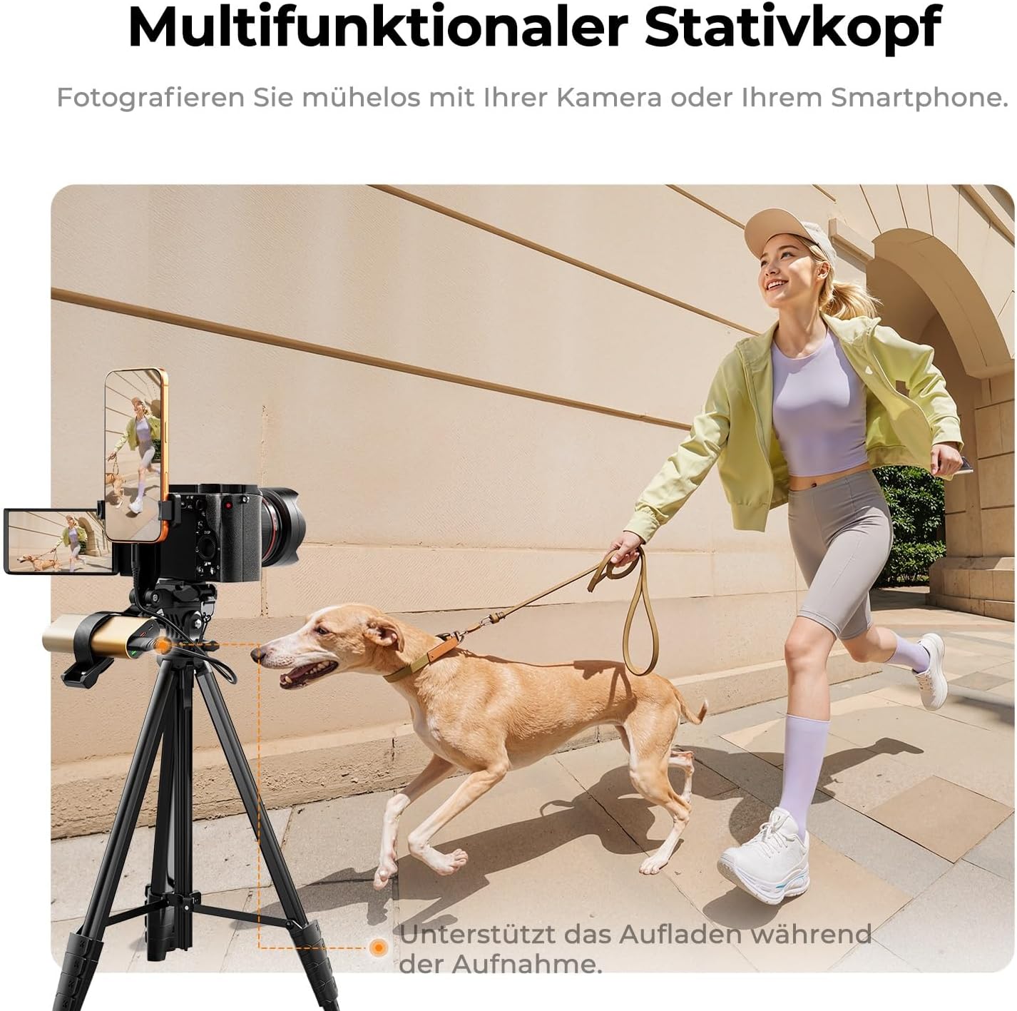 K&F CONCEPT 158cm Kamera Handy Stativ – Bild 3