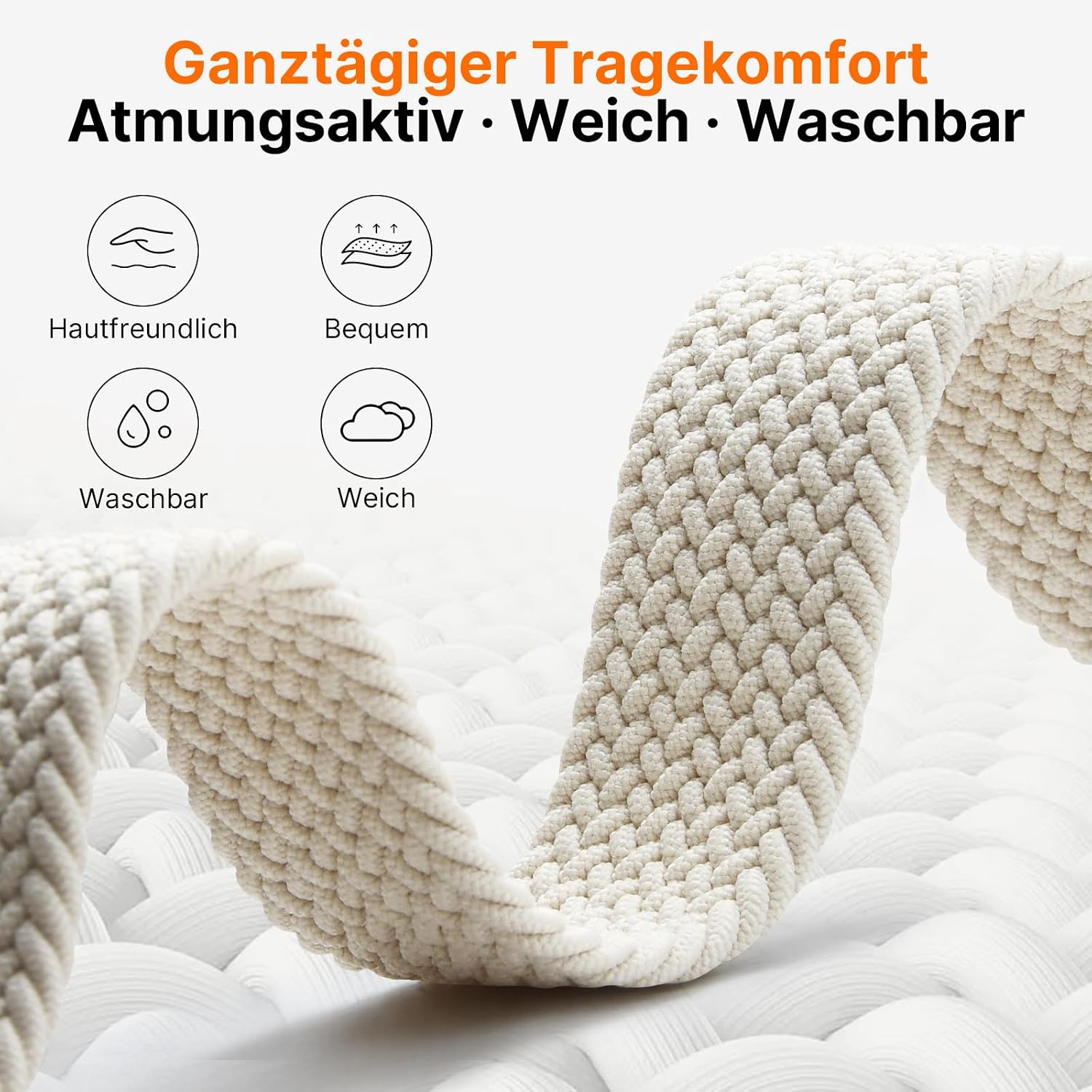 Uhrenarmband 20mm Nylon für Garmin Vivoactive 6/5/3/Venu 2 Plus/Sq – Bild 3