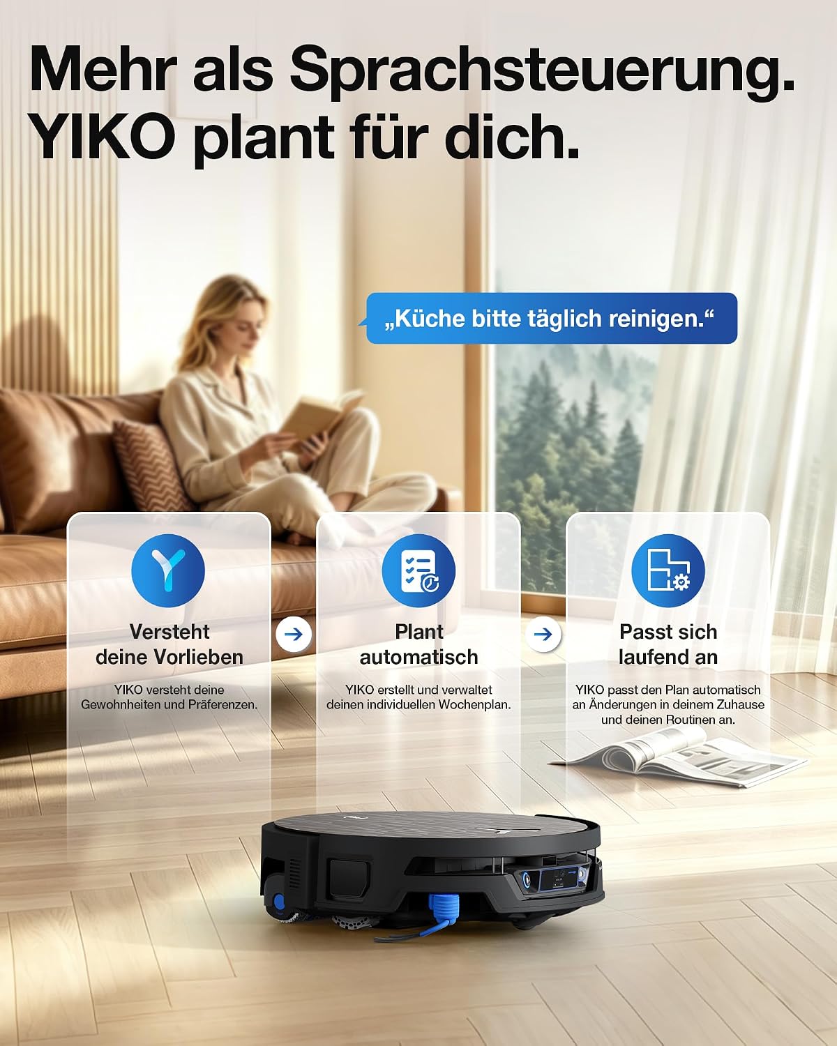 ECOVACS X12S OMNICYCLONE Saugroboter mit Wischfunktion, OZMO ROLLER 3.0 – Bild 10
