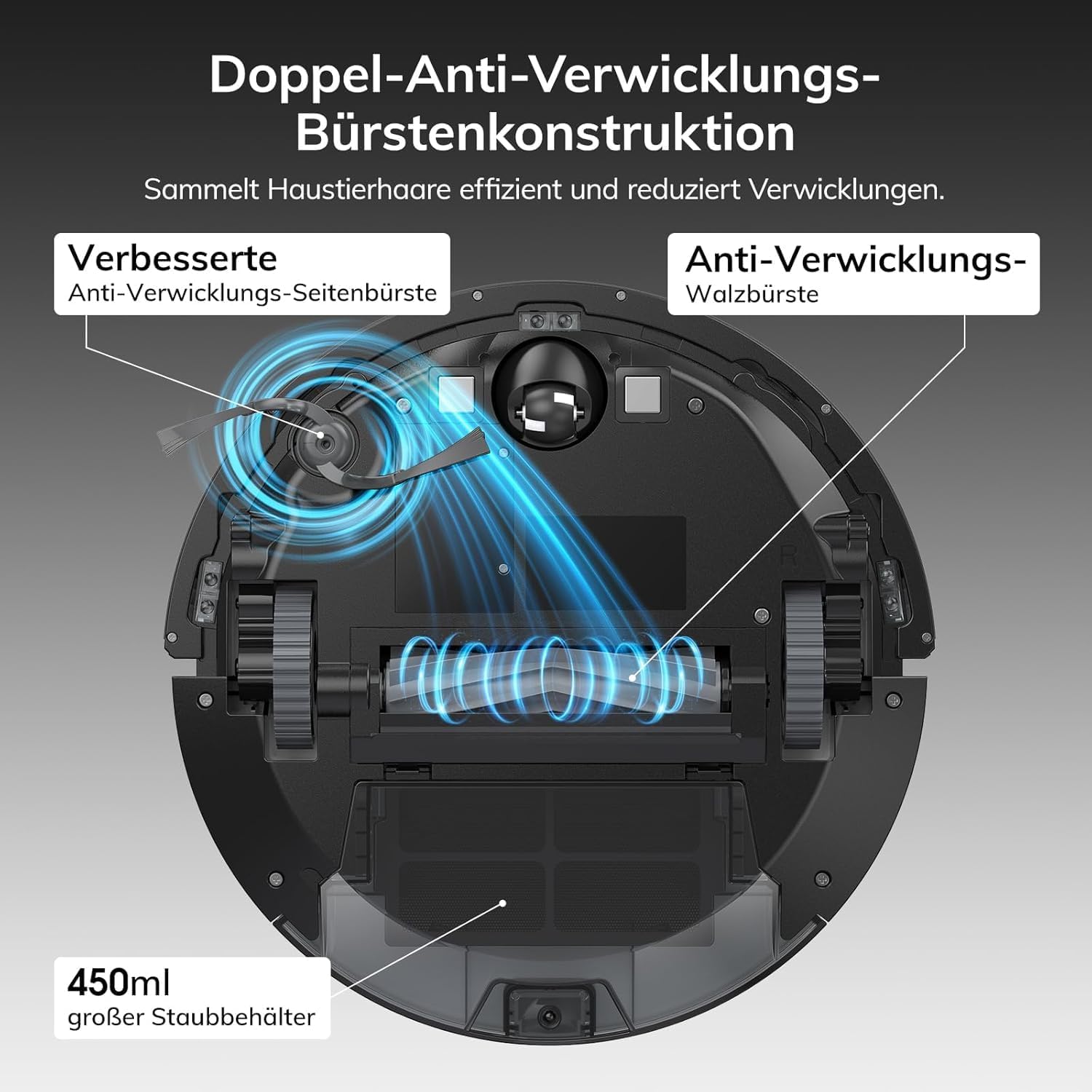 E20 Saugroboter ohne Wischfunktion Staubsauger Roboter Schwarz – Bild 3