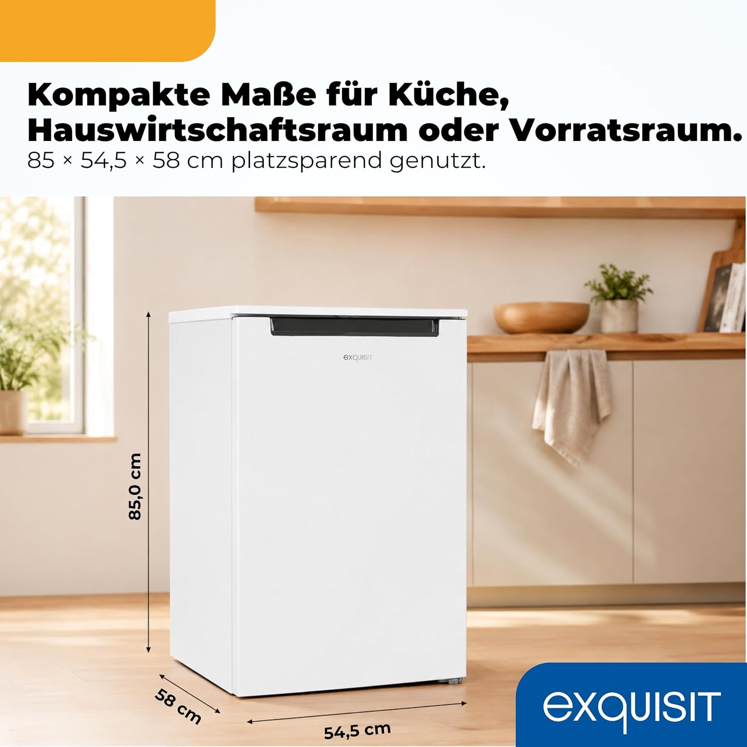 Exquisit Gefrierschrank GS581-040Cweiss - 87 L Nutzinhalt - 85,5 cm Höhe – Bild 2
