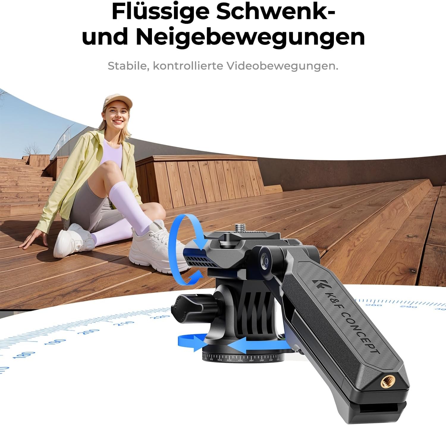 K&F CONCEPT 158cm Kamera Handy Stativ – Bild 6