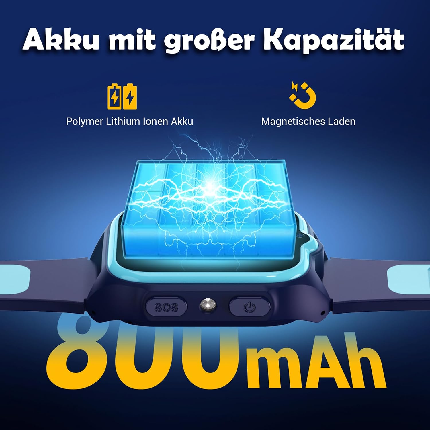 Blackview Smartwatch Kinder, GPS, Kann SIM-Karte einstecken, Uhr mit 4G Videoanrufe, SOS Notruf, Telefonanruf, Sprachchat, SMS, Schulmodus, Schrittzähler, Kinderuhr für Junge und Mädchen – Bild 6