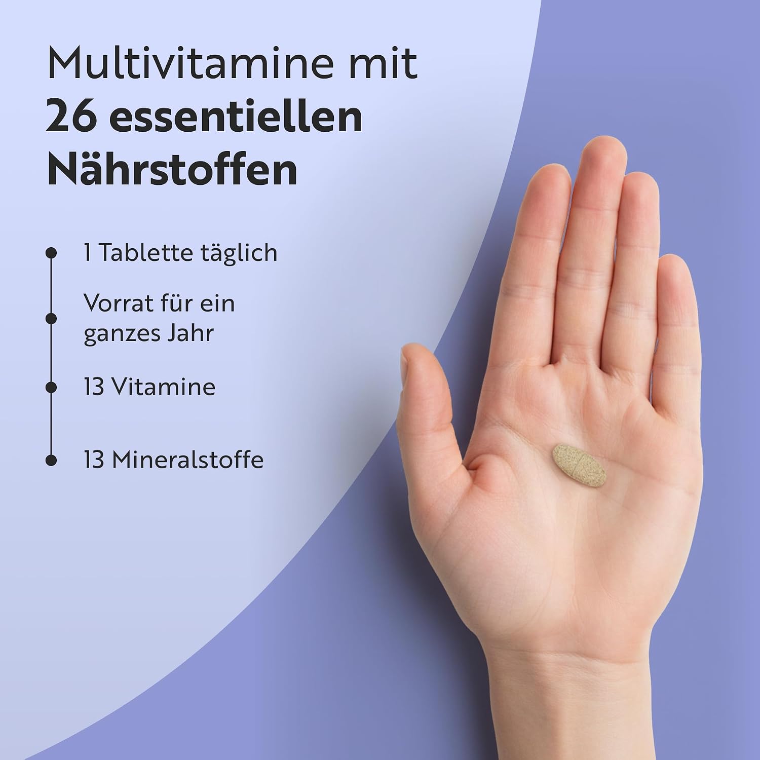 Nutravita Multivitamin & Mineralstoffe - 365 vegane Tabletten – Bild 4