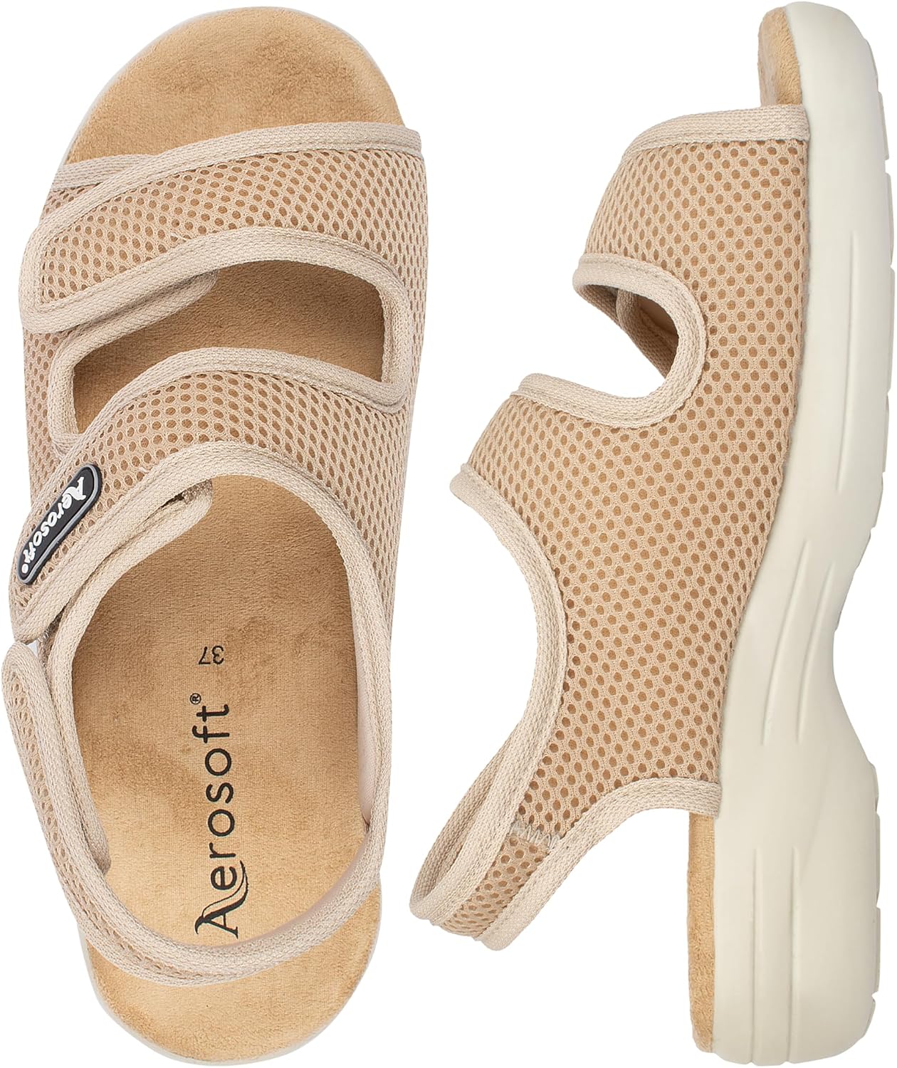 Aerosoft Reha-Sandale Stretch 18 für Damen und Herren mit Klettverschluss – Bild 4
