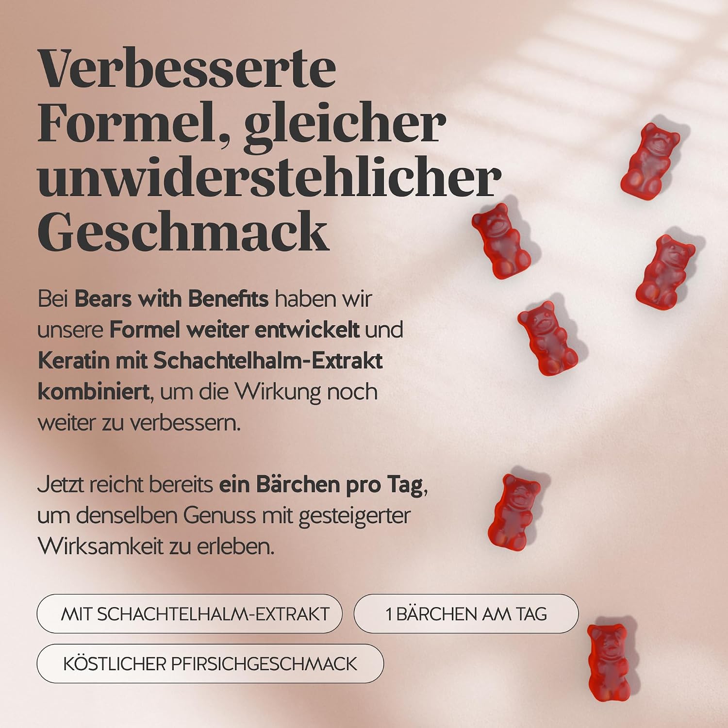 Bears with Benefits - Gummibärchen Keratin - Haare & Nägel - 30 Stück – Bild 3