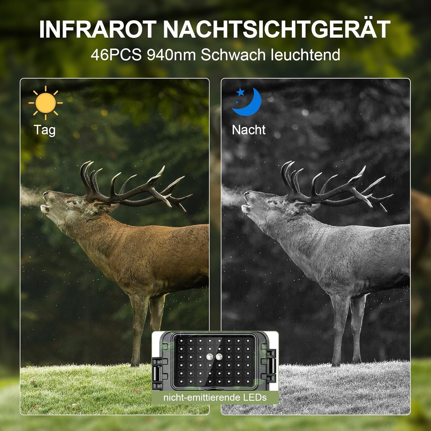 Lutranstra Wildkamera, 4K Video, 60MP, WLAN mit Handyübertragung APP – Bild 4