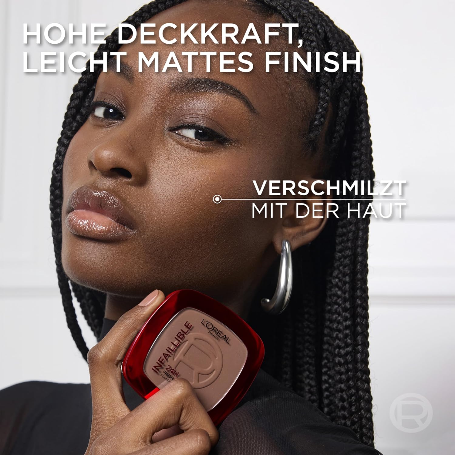 L'Oréal Paris Make-up Puder mit mattem Finish, 180 Rose Sand, 9 g – Bild 8